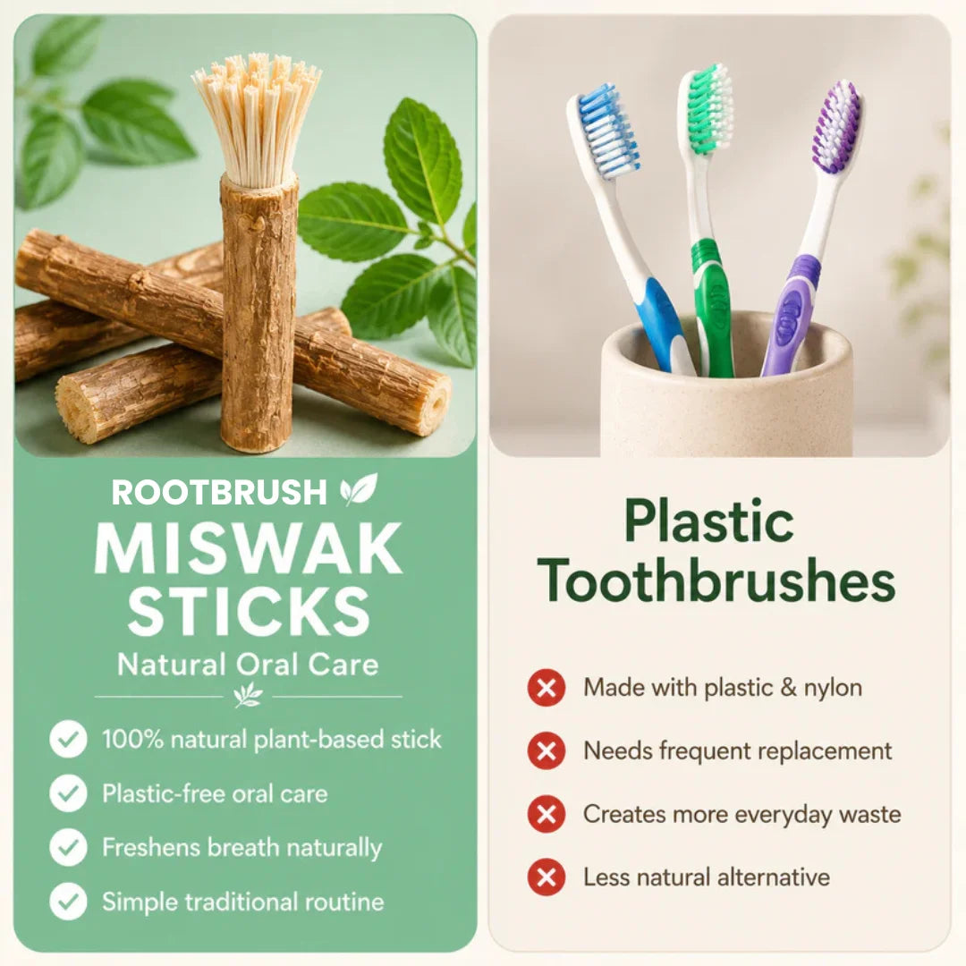 RootBrush Mint — Natural Miswak Toothbrush Stick