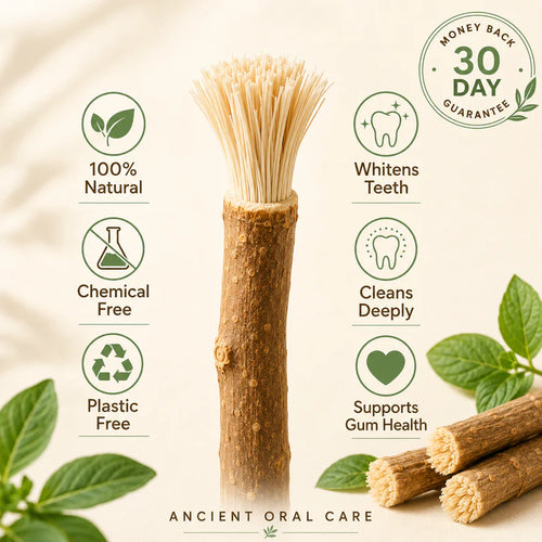 RootBrush Mint — Natural Miswak Toothbrush Stick